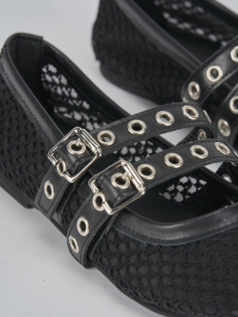 Ballerine tacco 1cm pelle nero