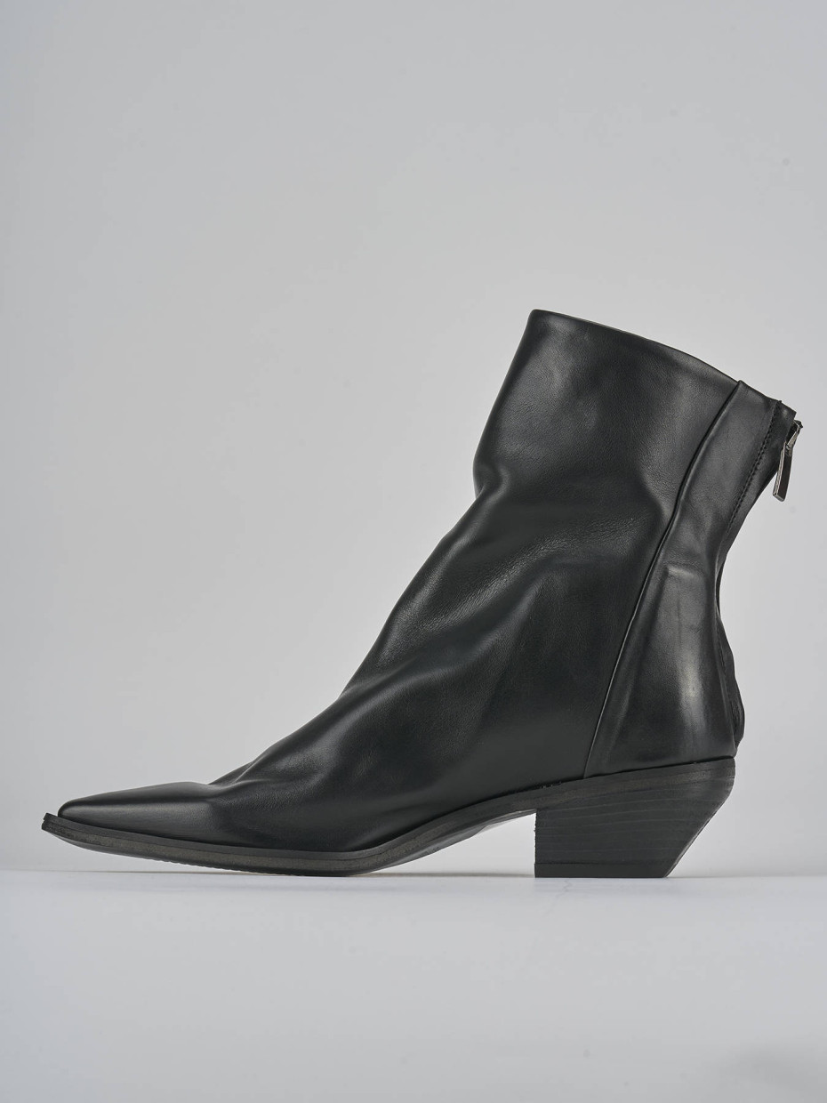 Stivaletto texano tacco 3 cm nero pelle