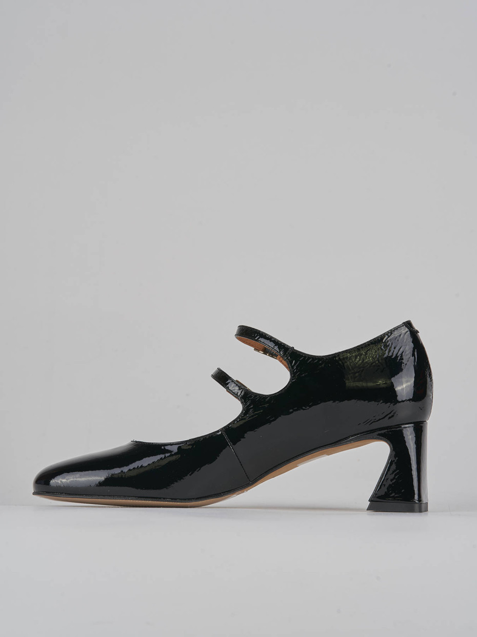 Décolleté e slingback tacco 5cm pelle nero