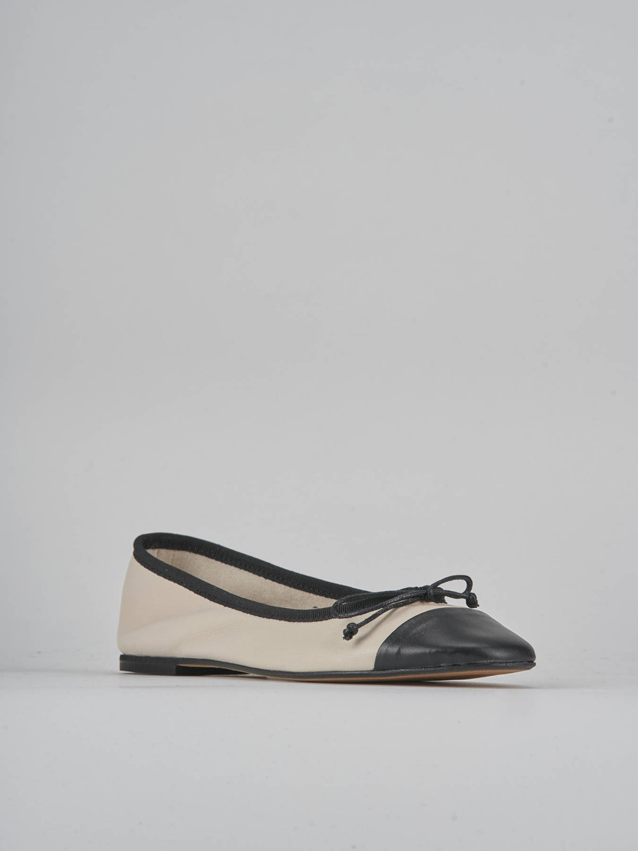 Ballerine tacco 1cm pelle beige