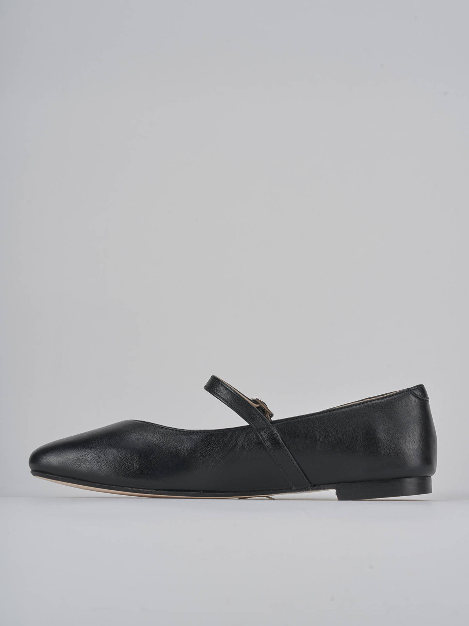 Ballerine tacco 1cm pelle nero