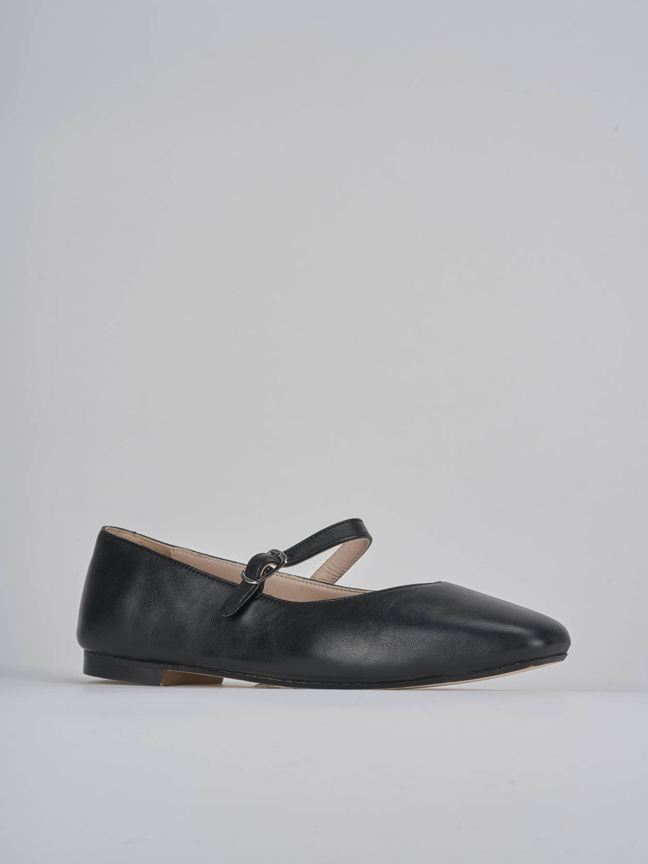 Ballerine tacco 1cm pelle nero