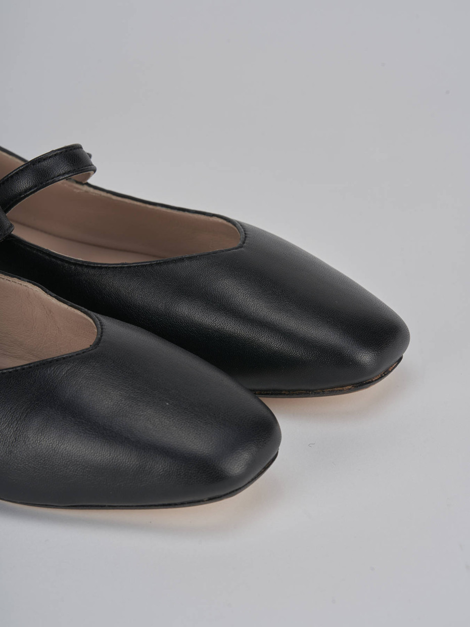 Ballerine tacco 1cm pelle nero