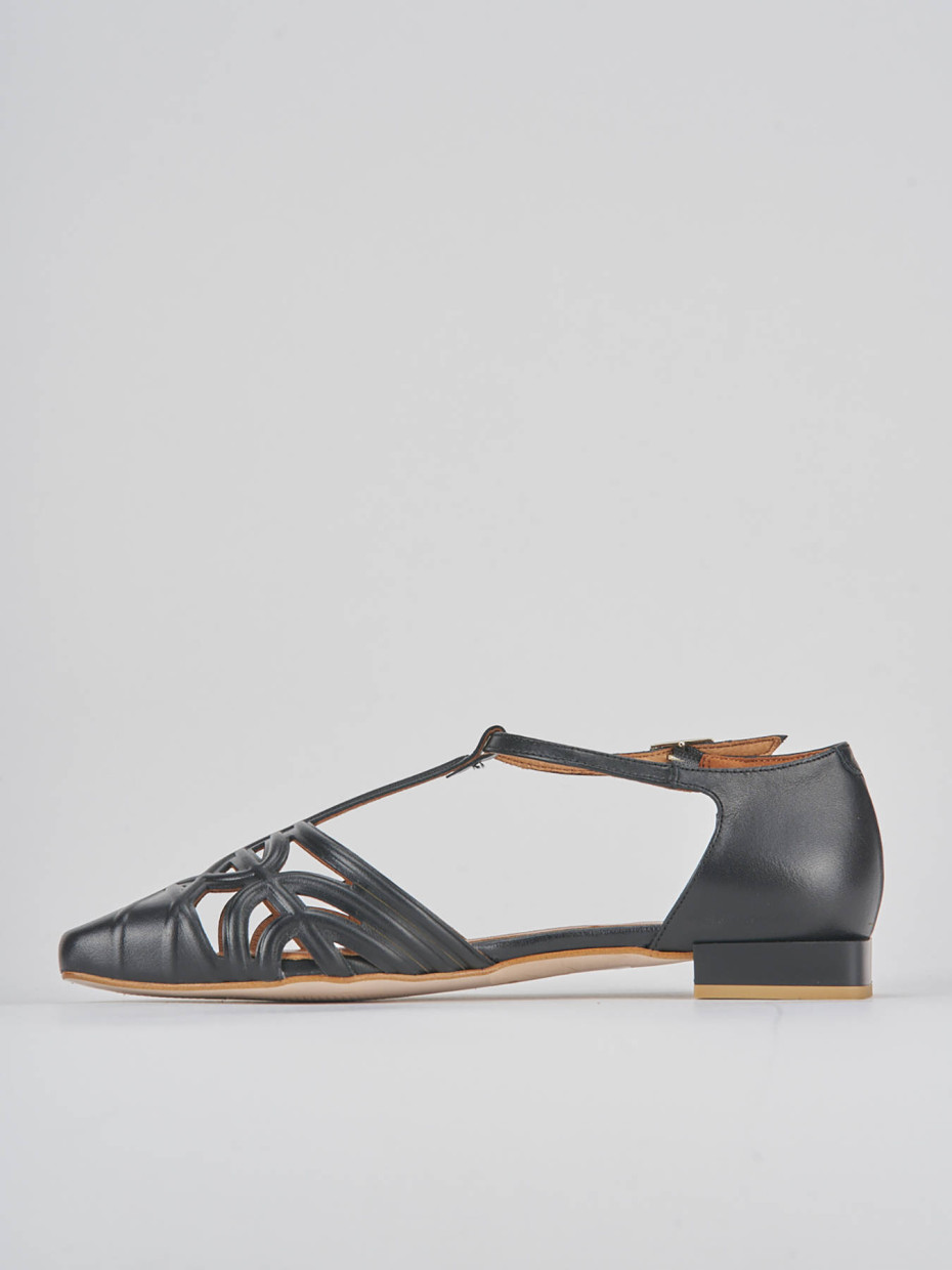 Ballerine tacco 1cm pelle nero