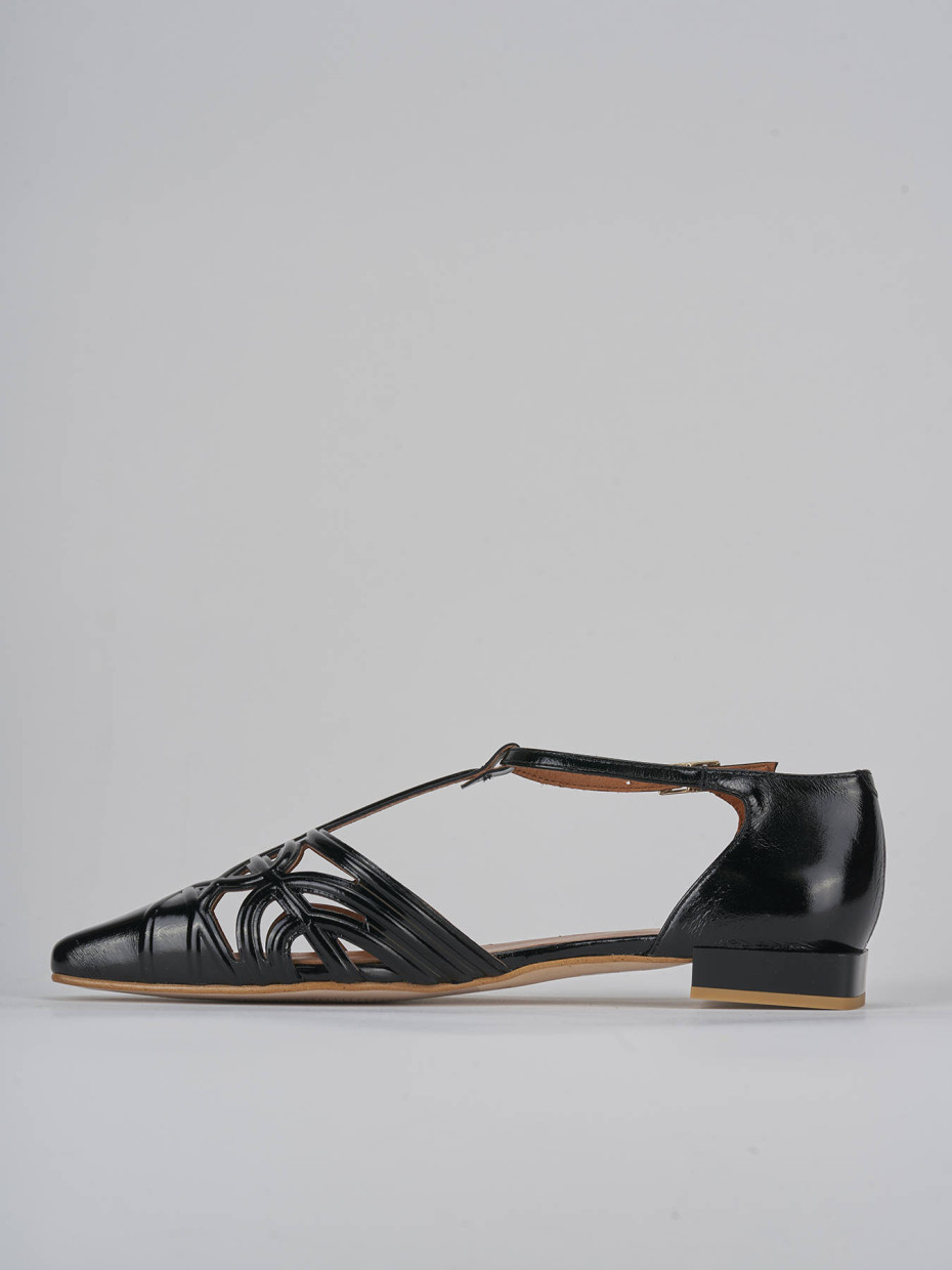 Ballerine tacco 1cm vernice nero