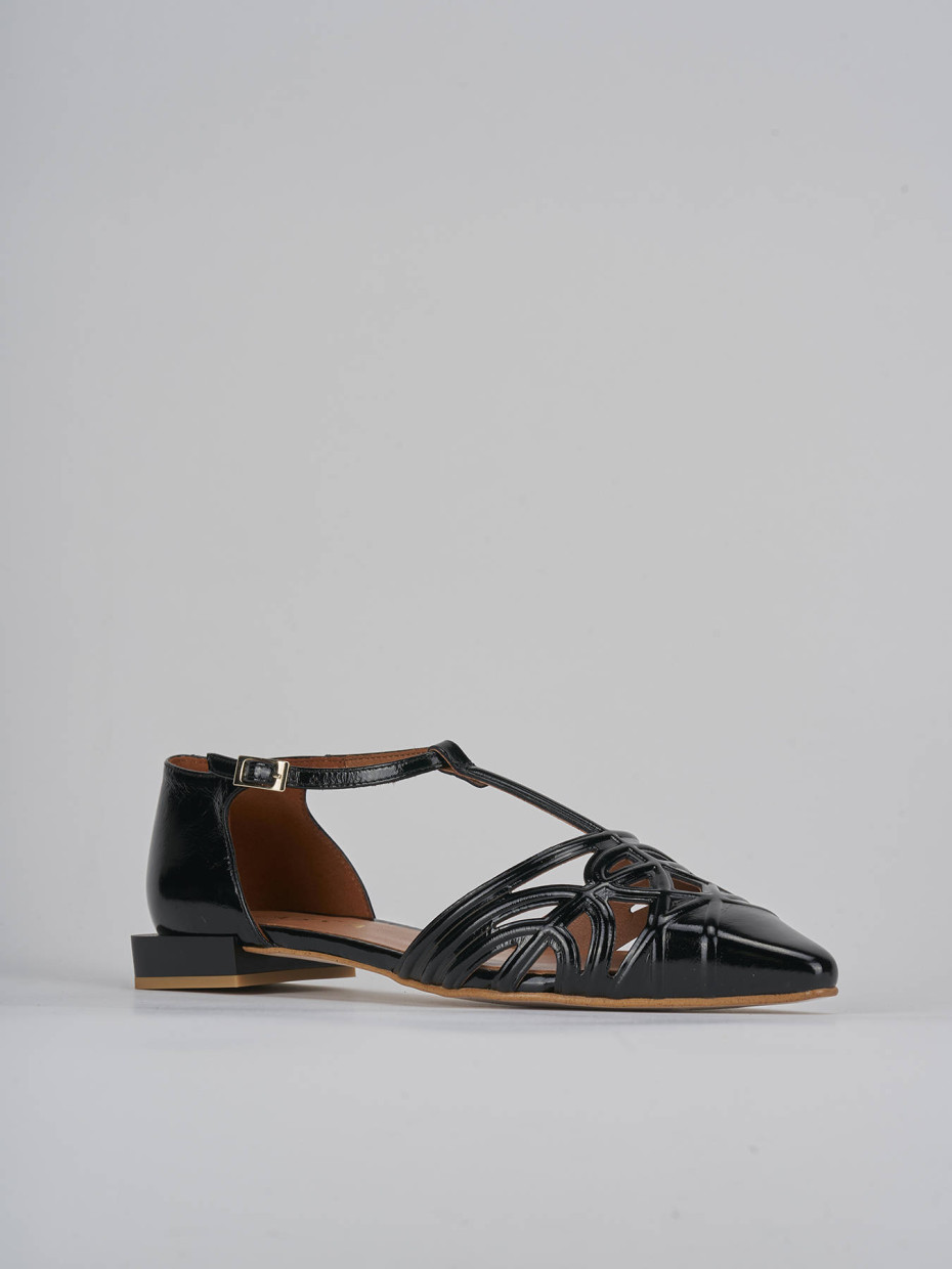 Ballerine tacco 1cm vernice nero