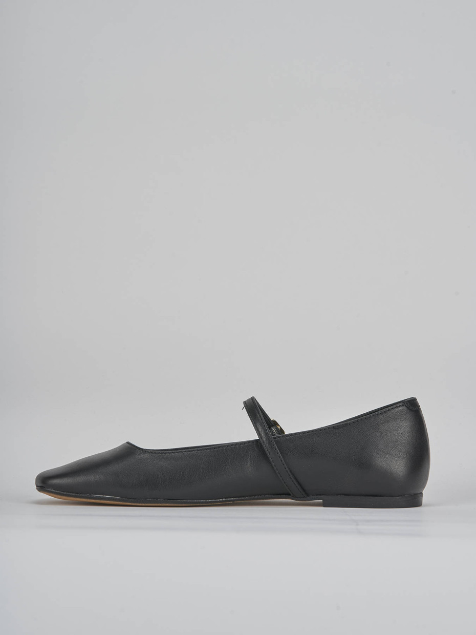 Ballerine tacco 1cm pelle nero