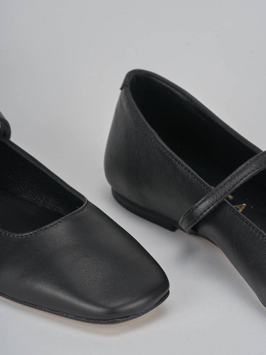 Ballerine tacco 1cm pelle nero