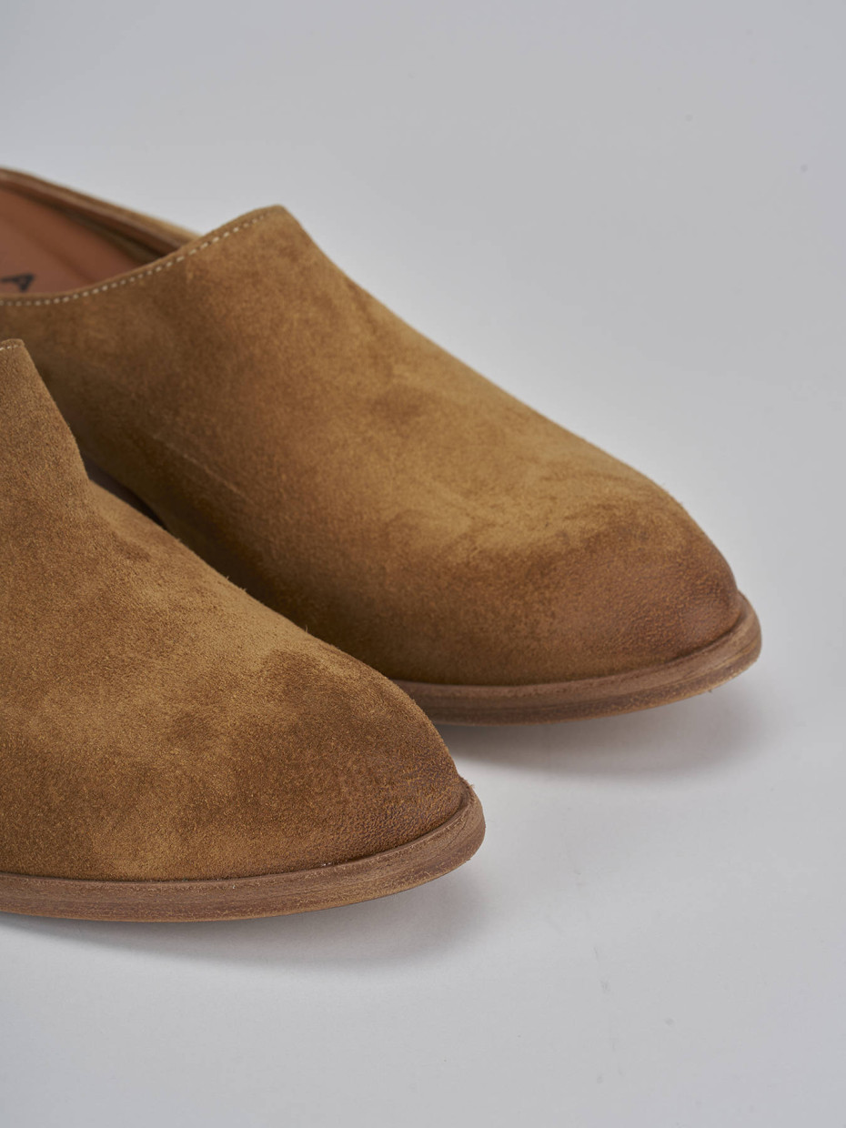 Sabot tacco 4cm camoscio marrone Barca Stores