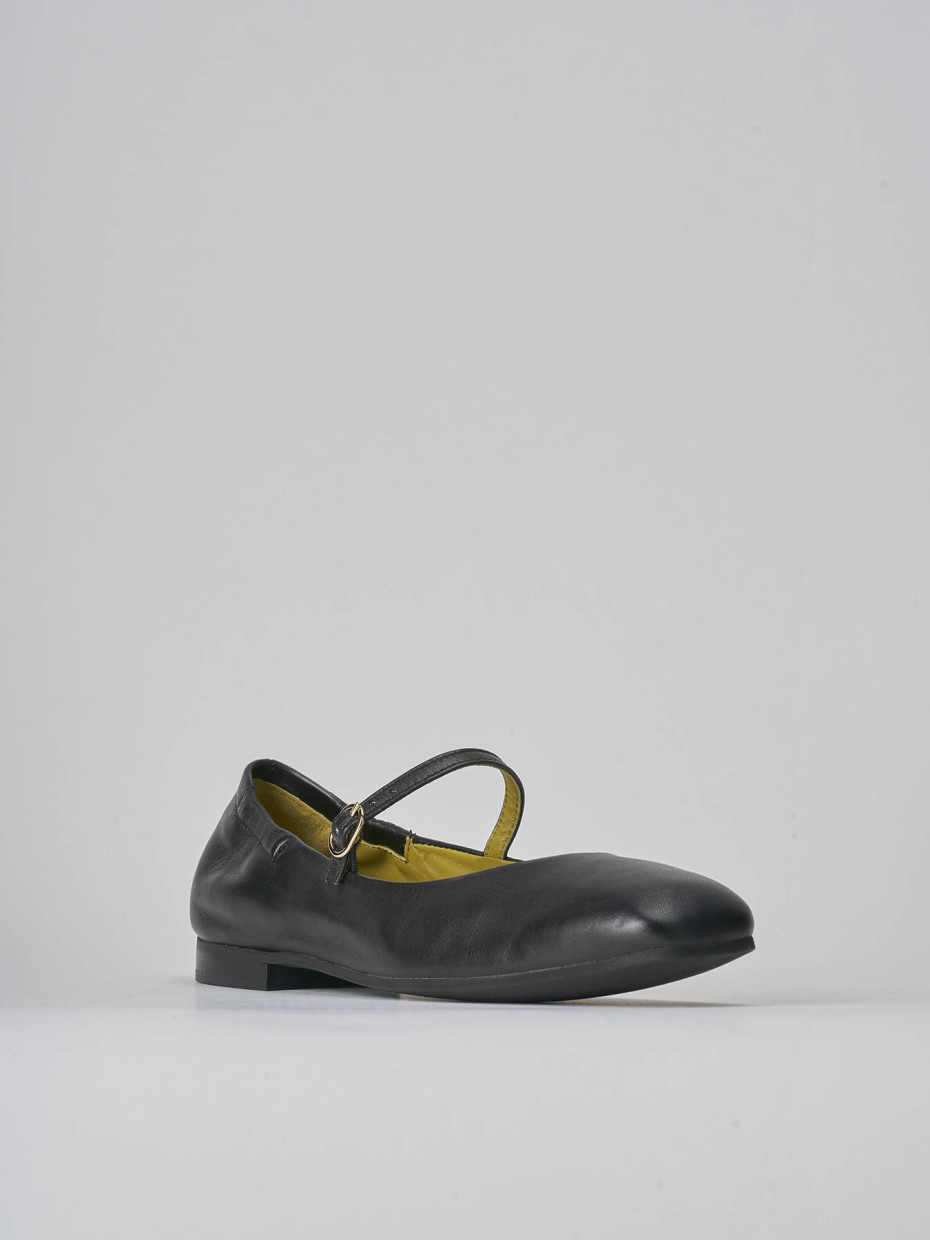 Ballerine tacco 1cm pelle nero