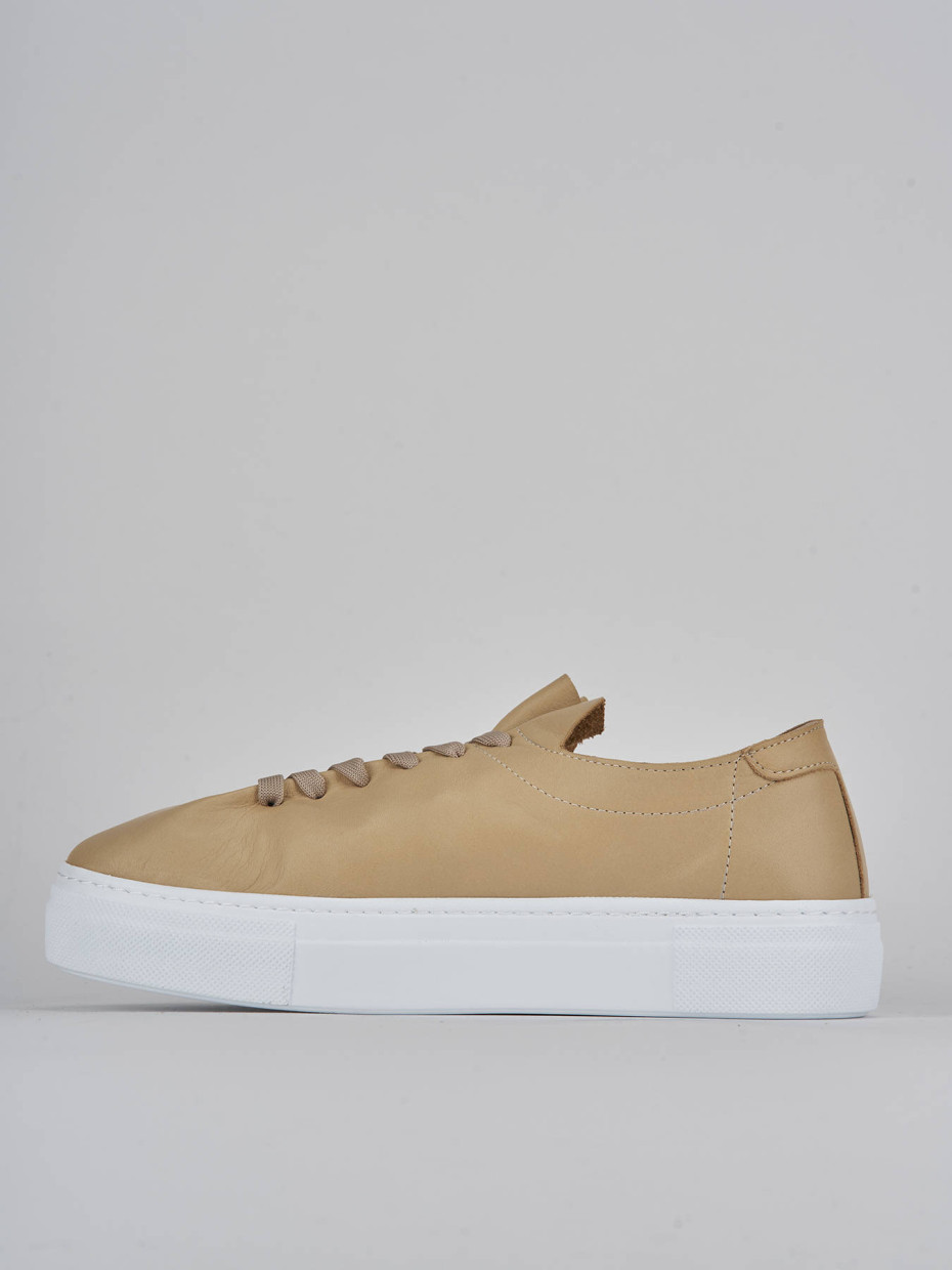 Sneakers pelle beige