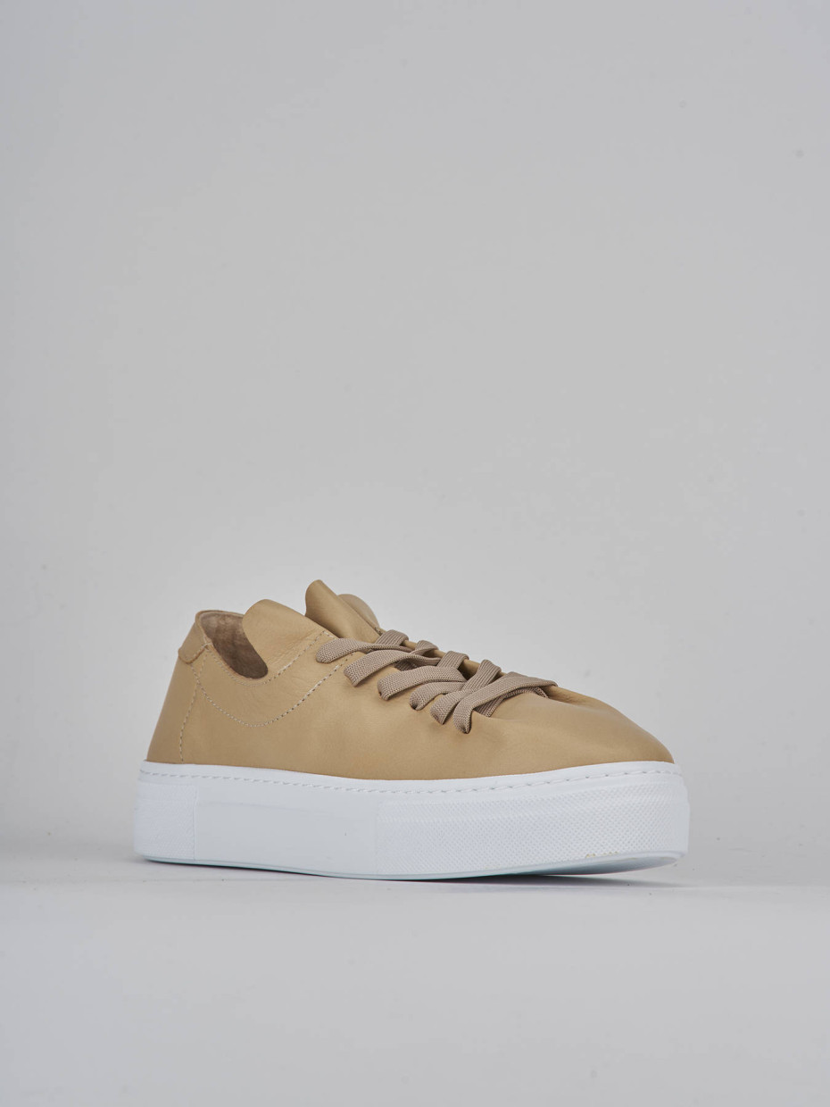 Sneakers pelle beige