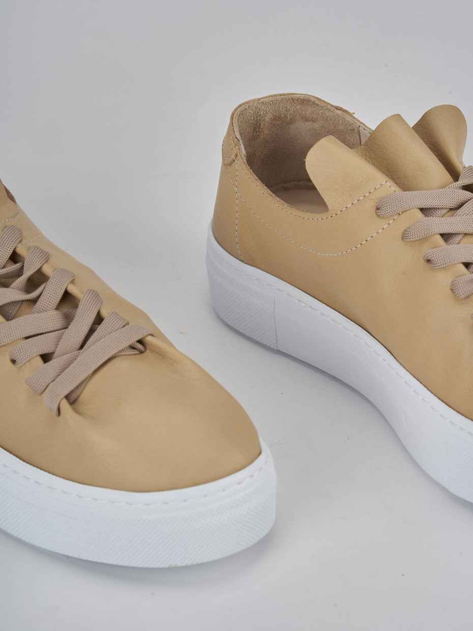 Sneakers pelle beige