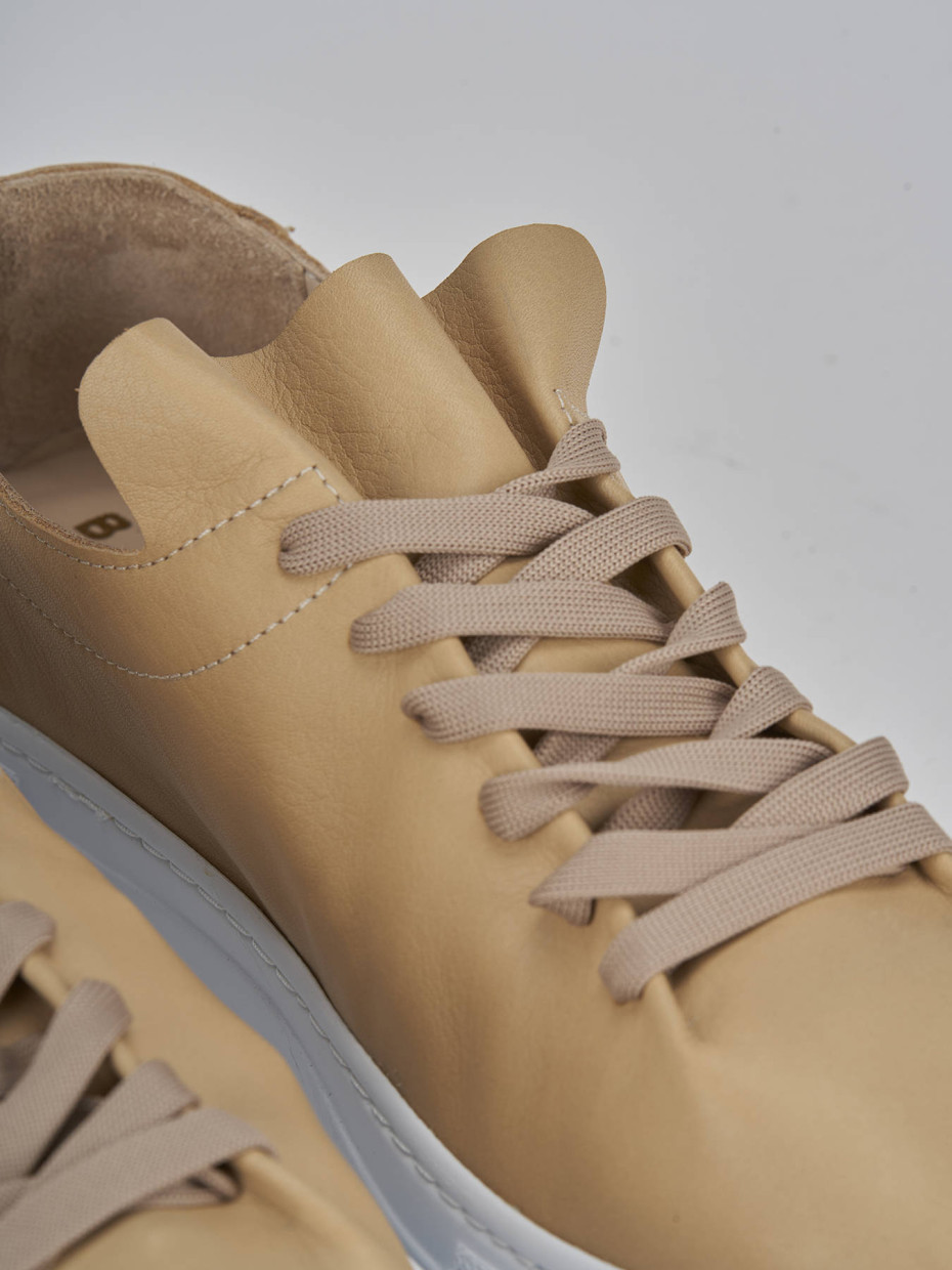 Sneakers pelle beige