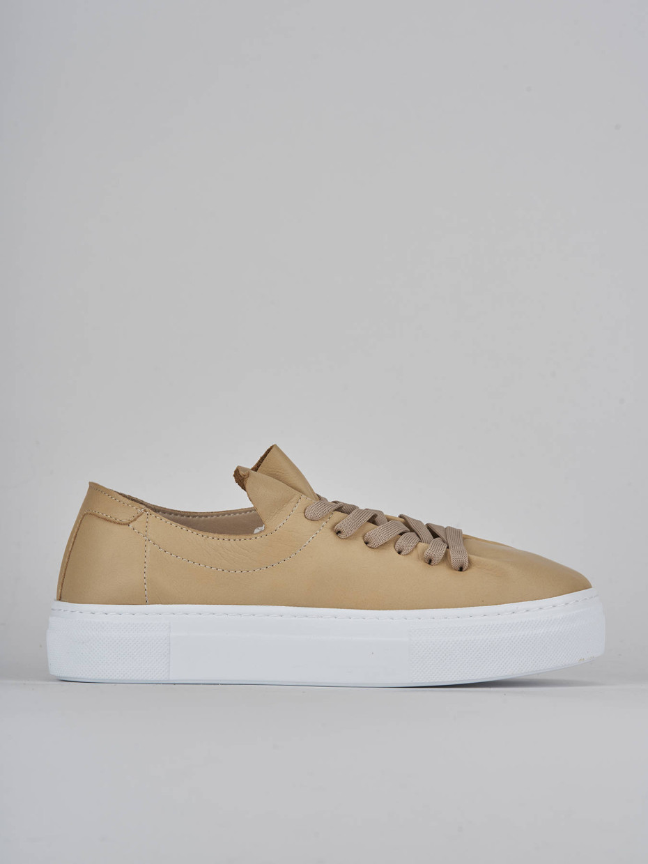 Sneakers pelle beige