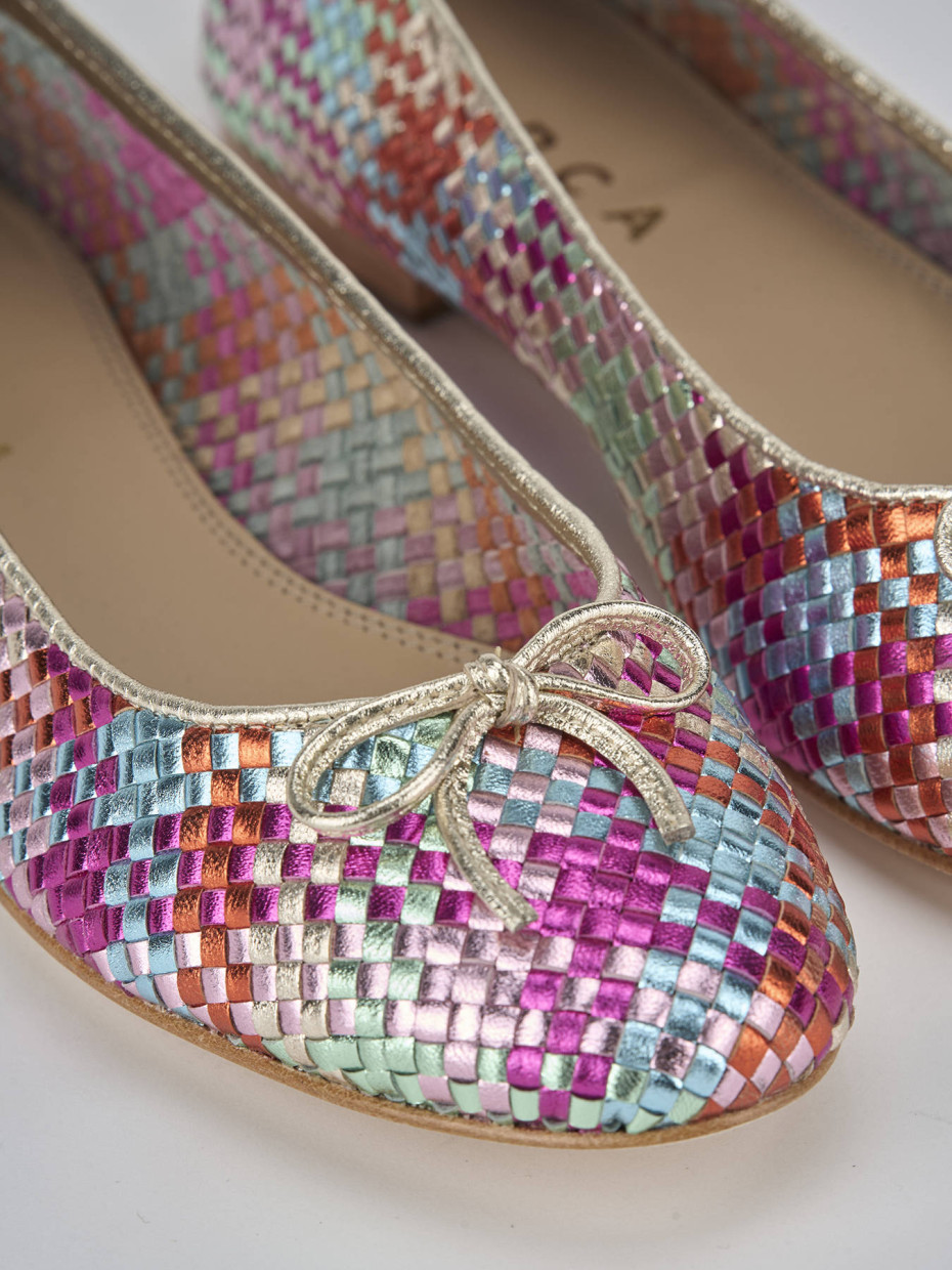 Ballerine tacco 1cm pelle multicolor Barca Stores