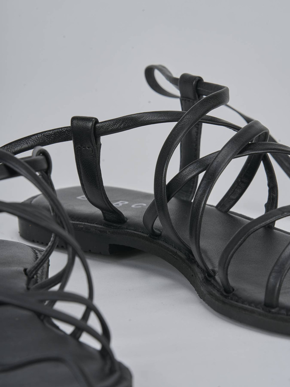 Sandali tacco 1cm pelle nero