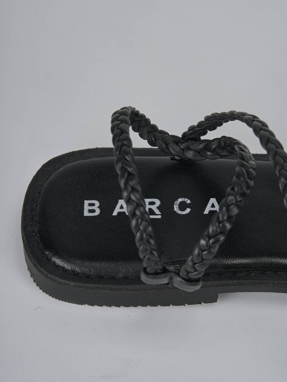 Sandali tacco 1cm pelle nero