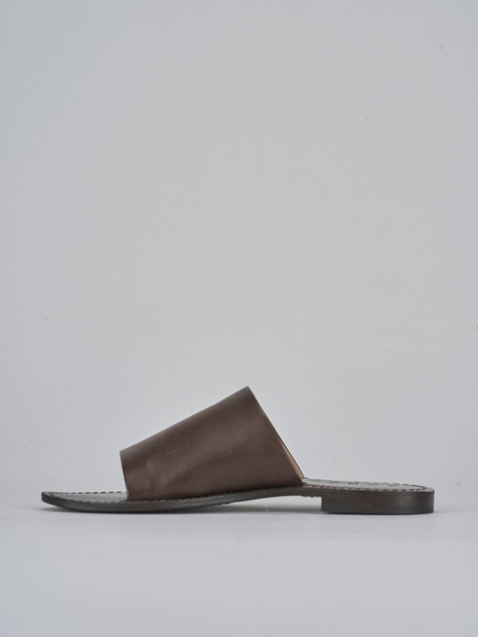 Ciabatte tacco 1cm pelle testa