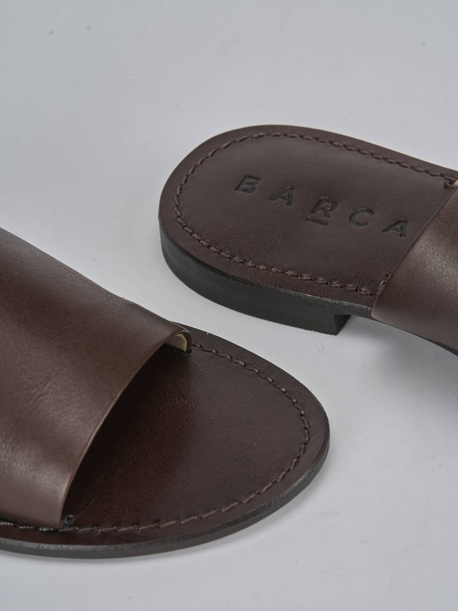 Ciabatte tacco 1cm pelle testa