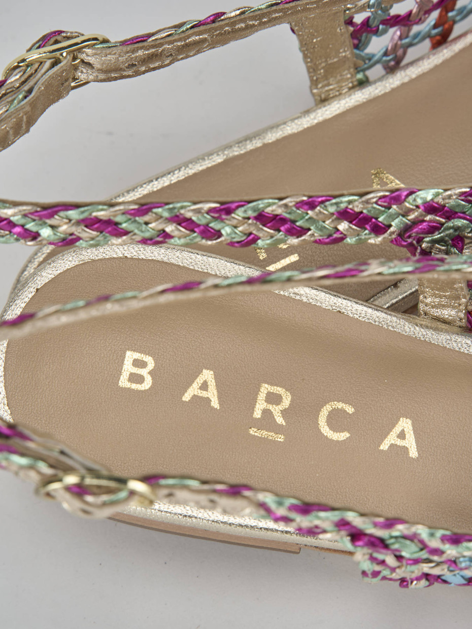Ballerine tacco 6cm pelle multicolor