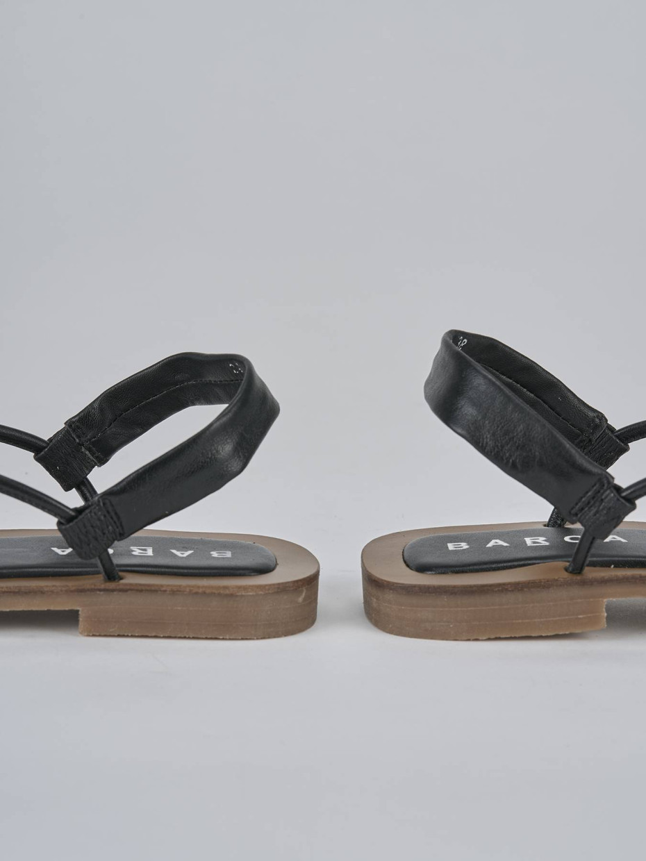 Sandali tacco 1cm pelle nero