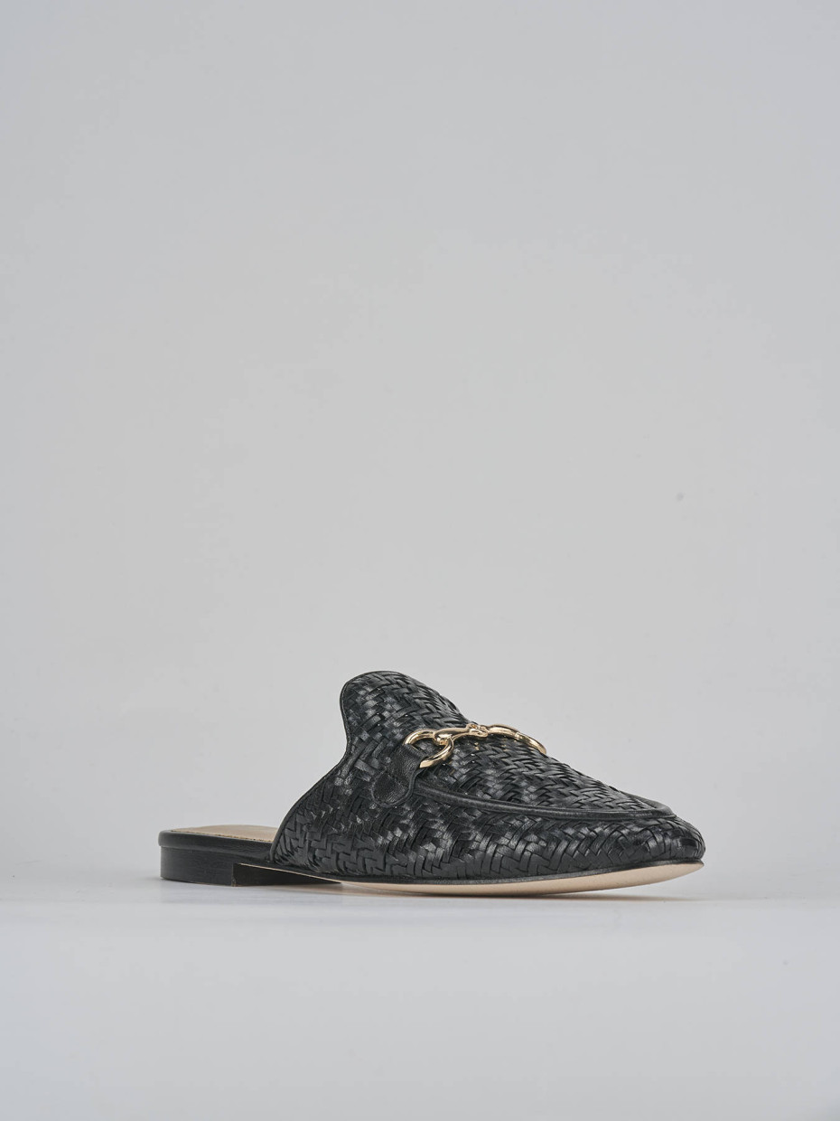 Sabot tacco 1cm pelle nero