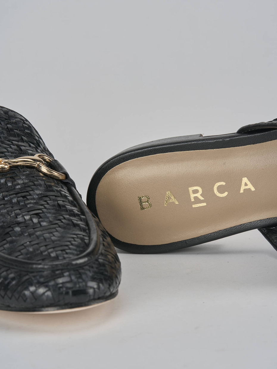 Sabot tacco 1cm pelle nero