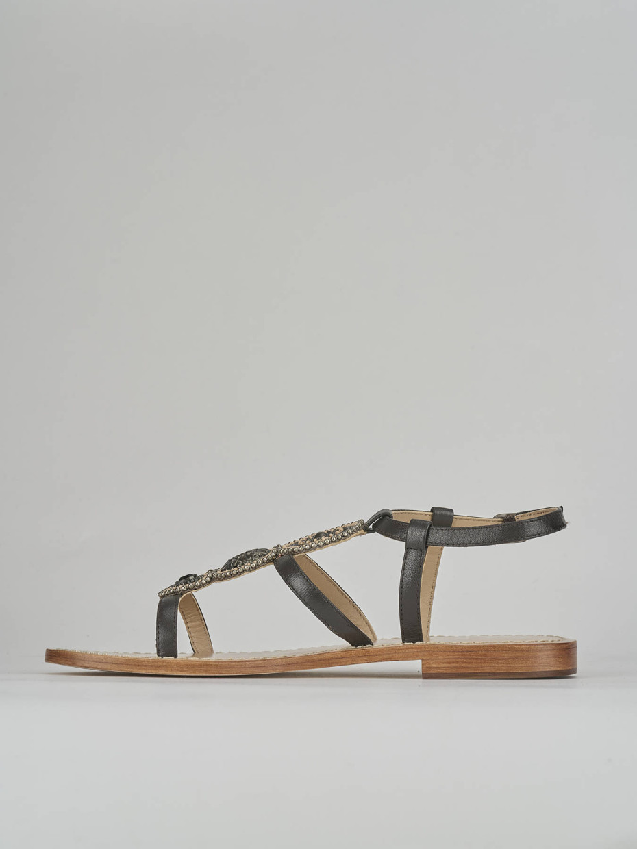Sandali tacco 1cm pelle testa