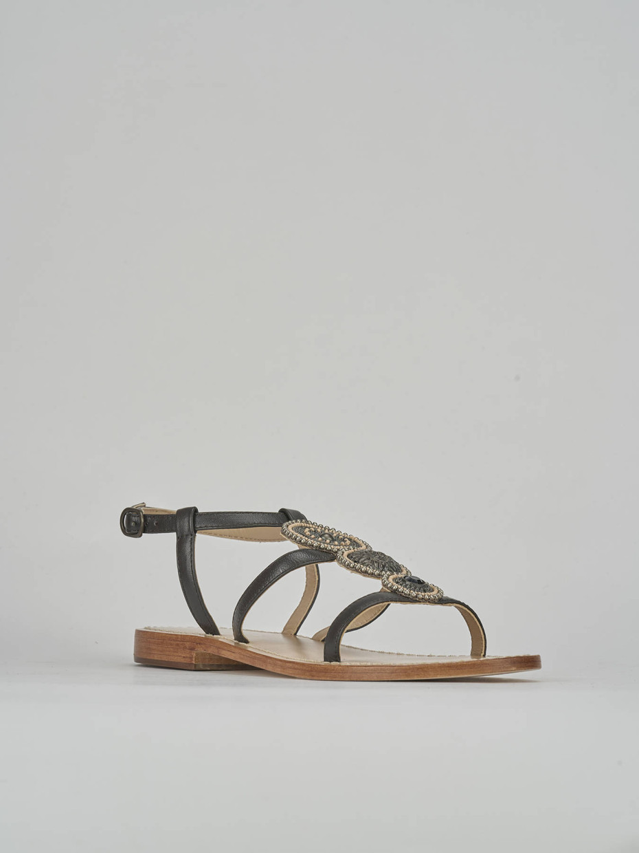 Sandali tacco 1cm pelle testa