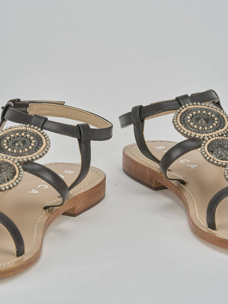 Sandali tacco 1cm pelle testa