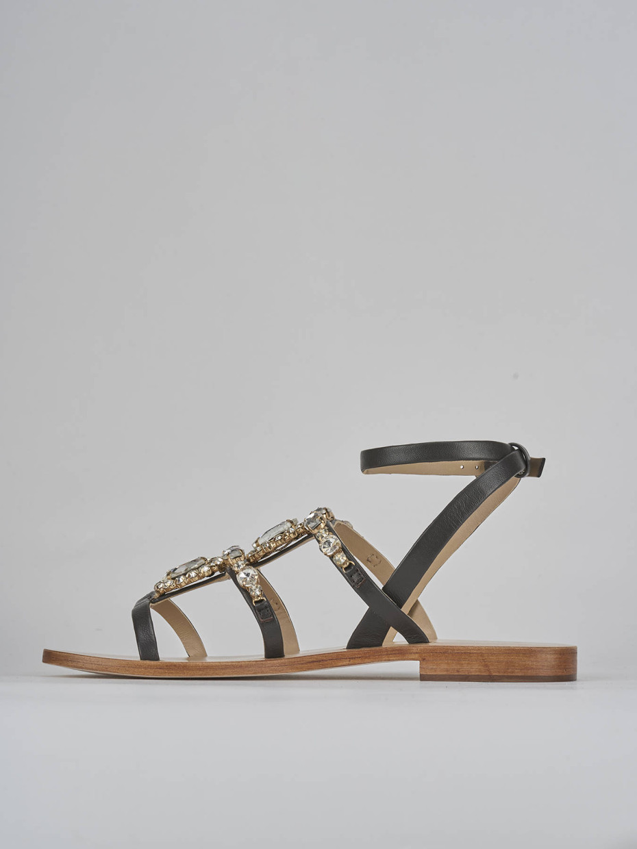 Sandali tacco 1cm pelle testa