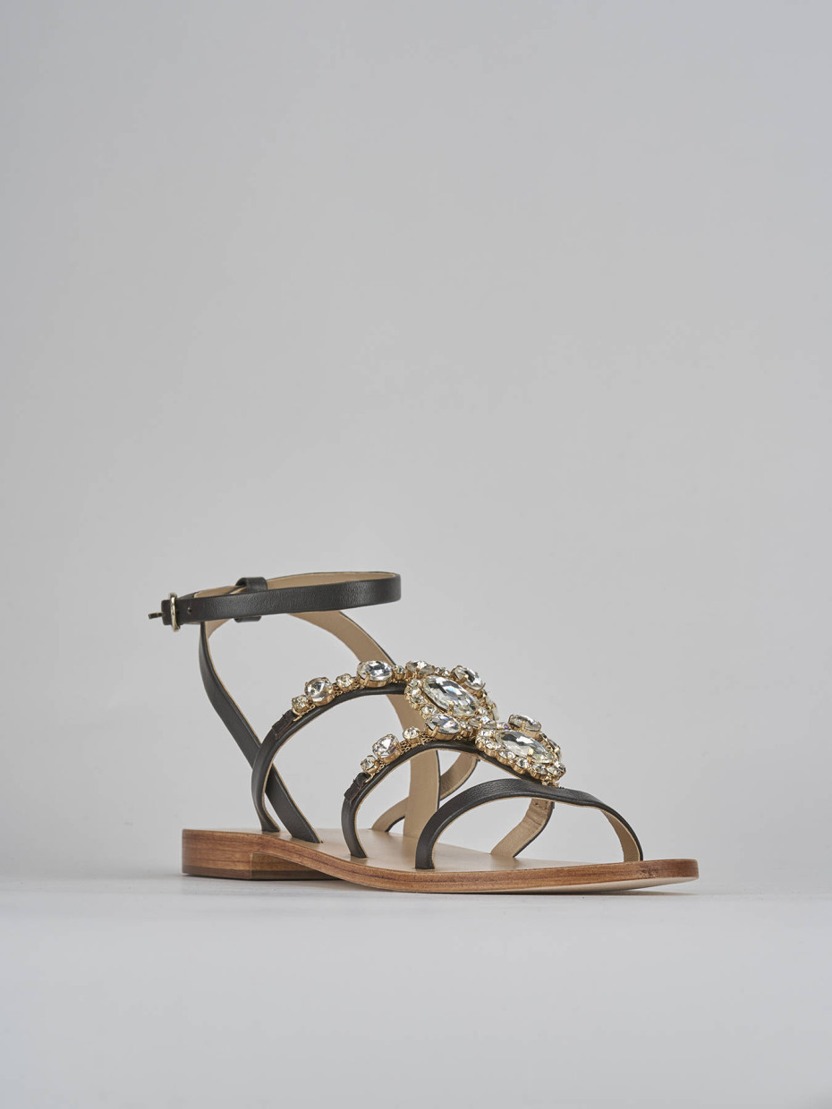 Sandali tacco 1cm pelle testa