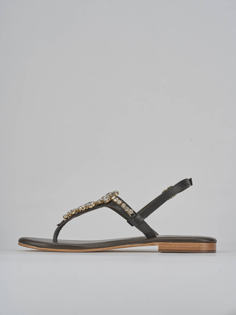Sandali tacco 1cm pelle testa