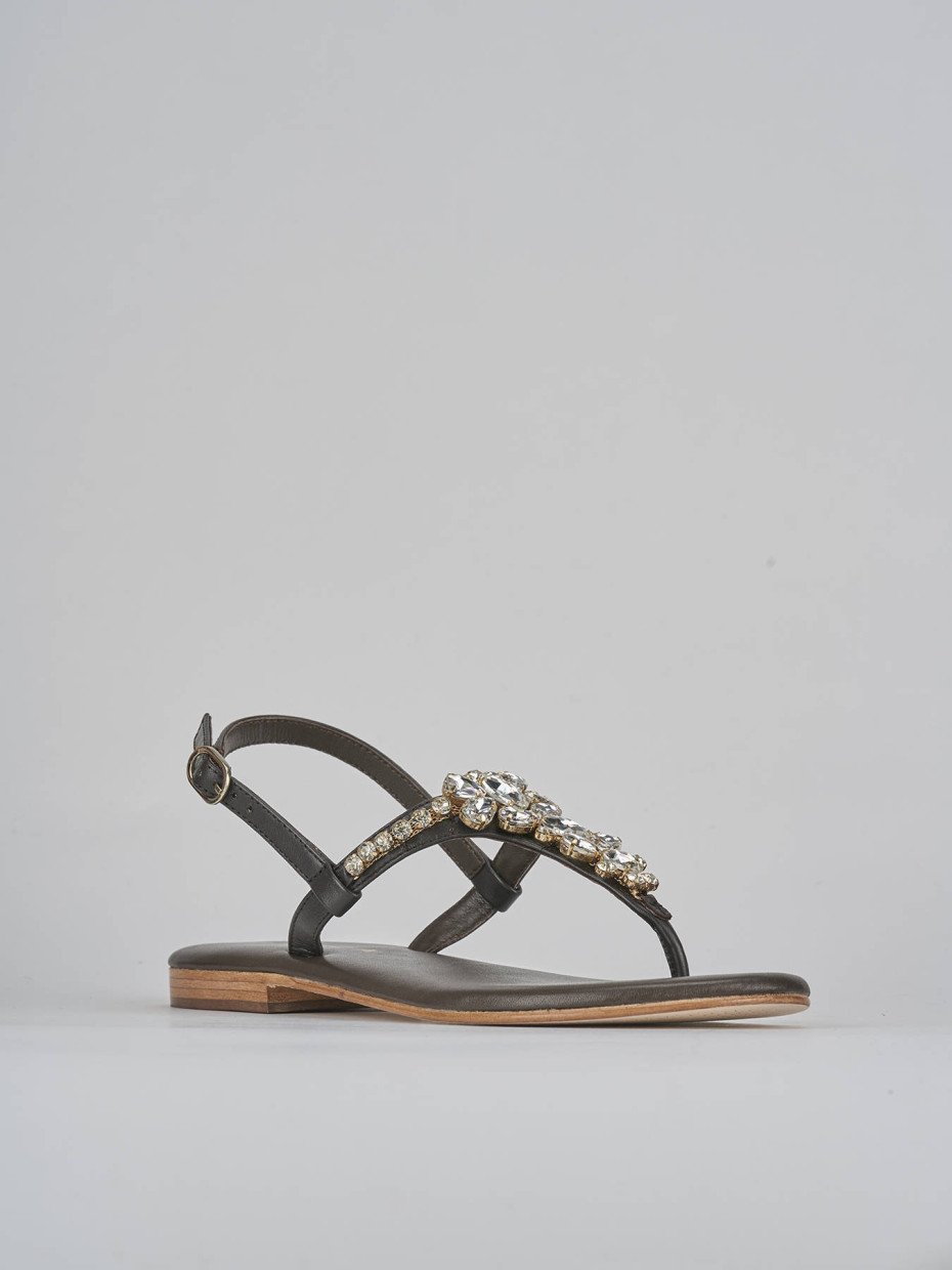 Sandali tacco 1cm pelle testa
