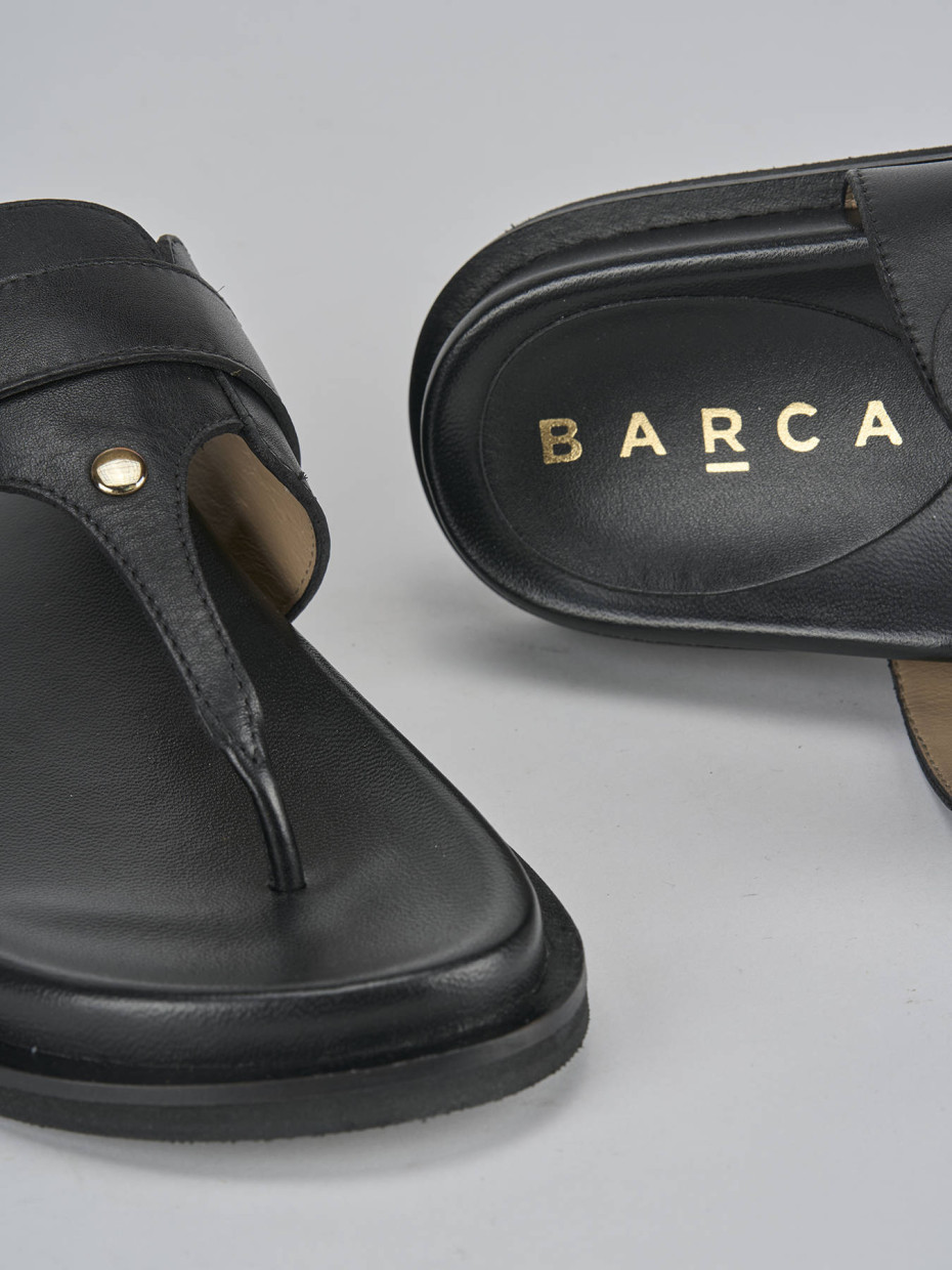 Ciabatte pelle nero Barca Stores