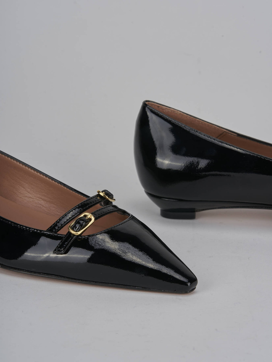 Ballerine tacco 2cm vernice nero