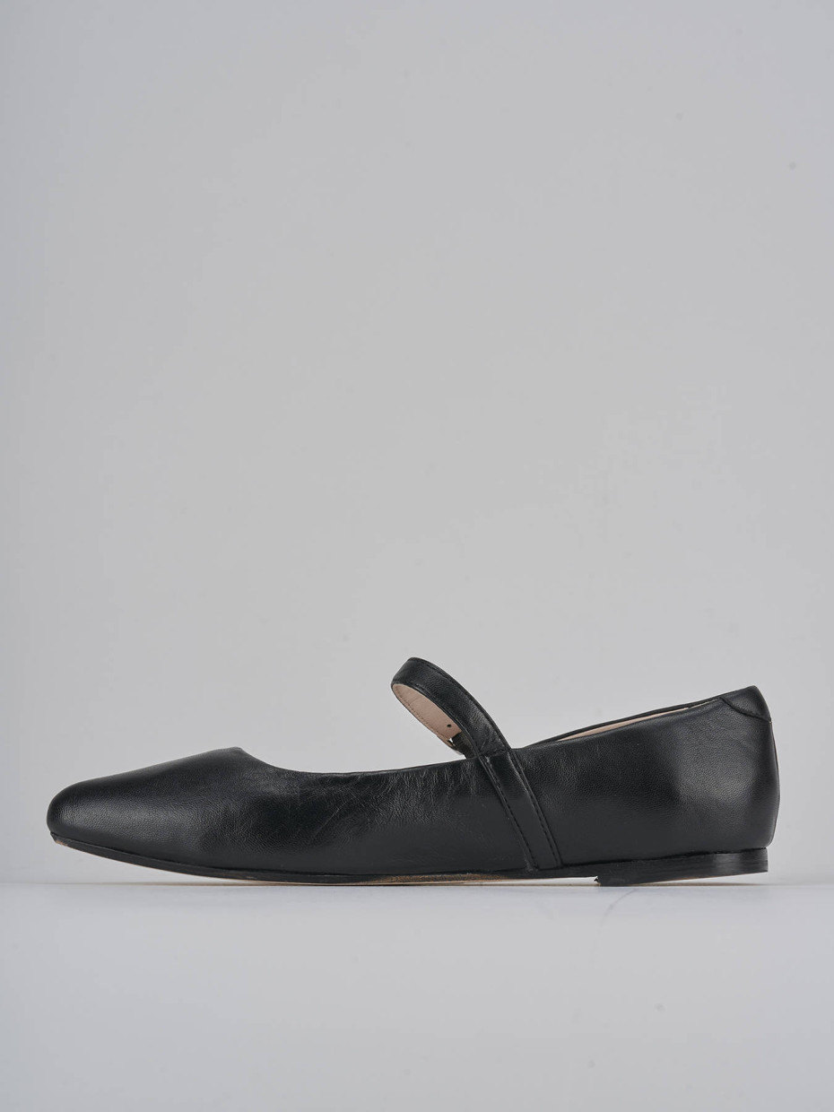 Ballerine tacco 1cm pelle nero