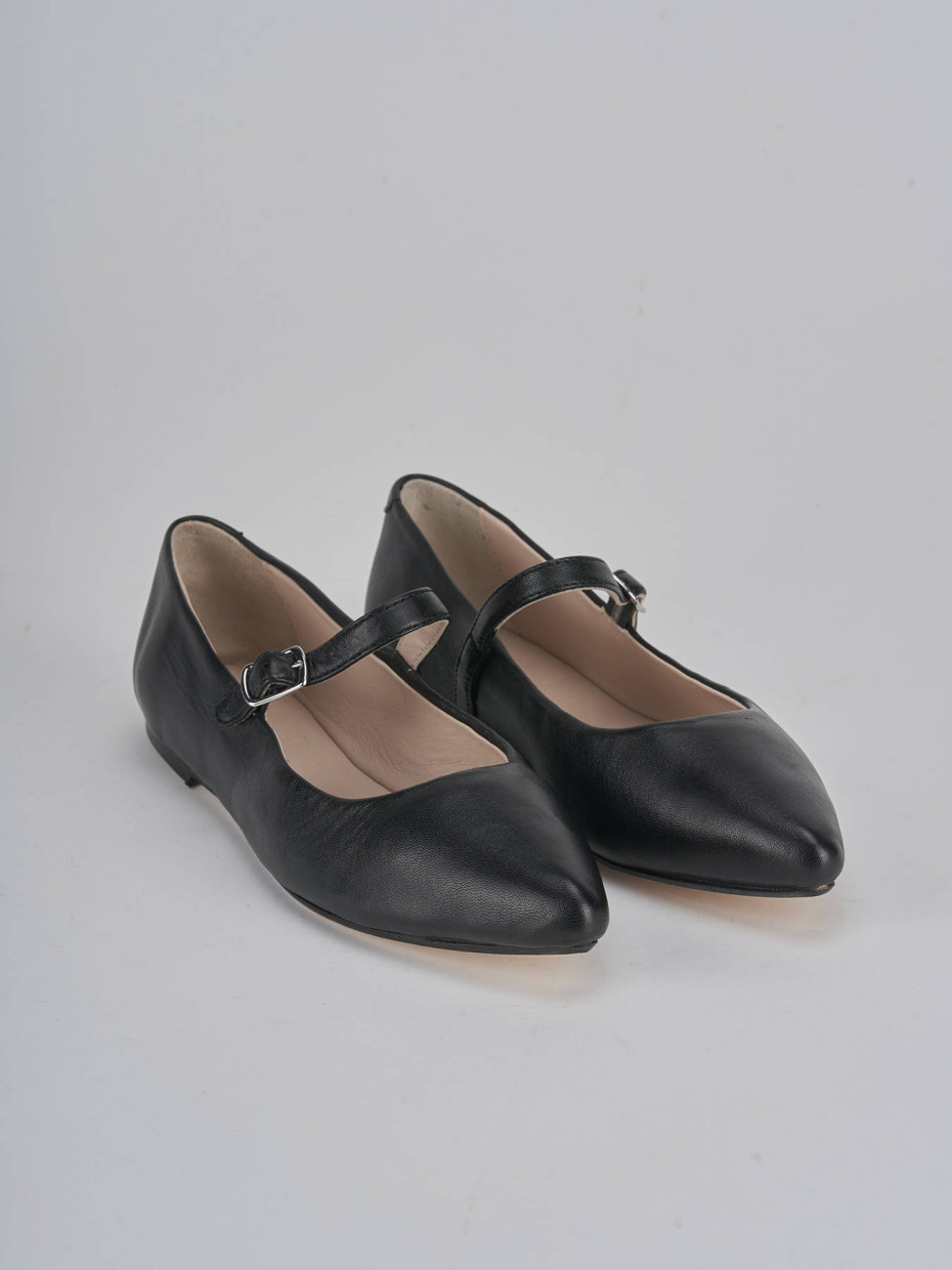 Ballerine tacco 1cm pelle nero