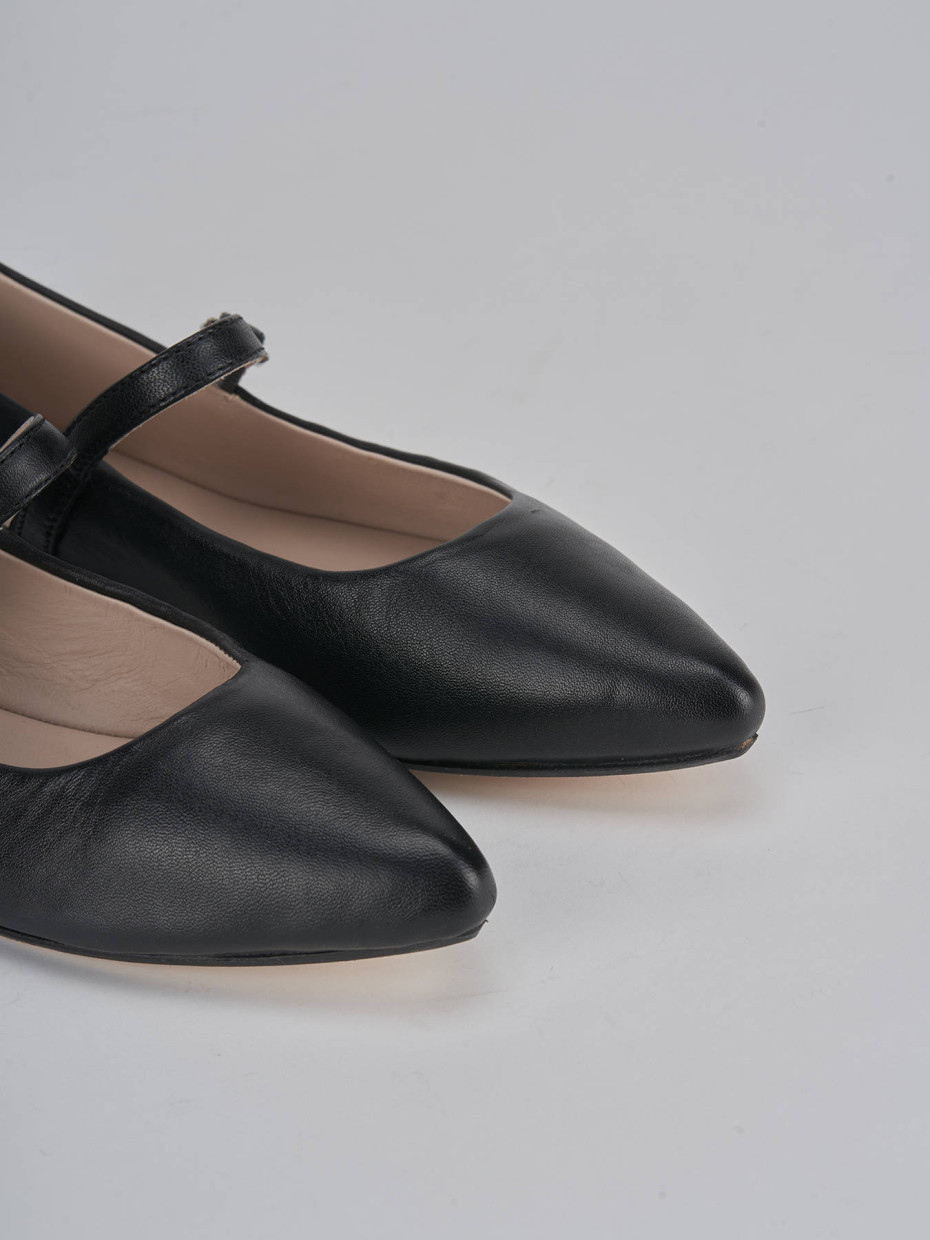 Ballerine tacco 1cm pelle nero