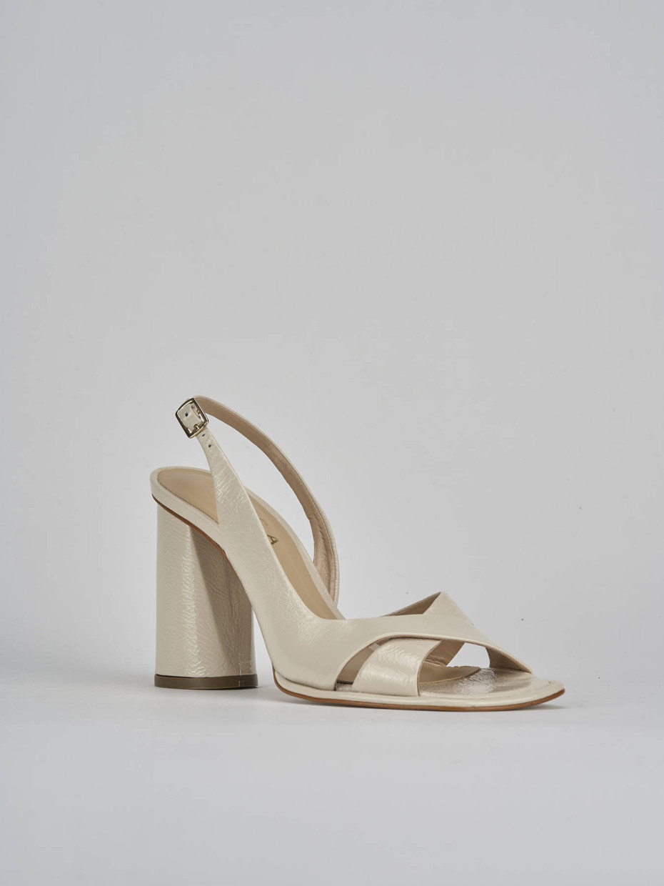 Sandali tacco 9cm vernice beige
