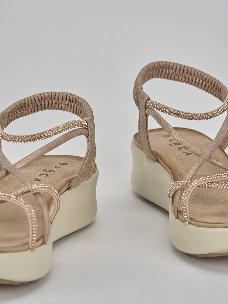 Sandali oro zeppa top