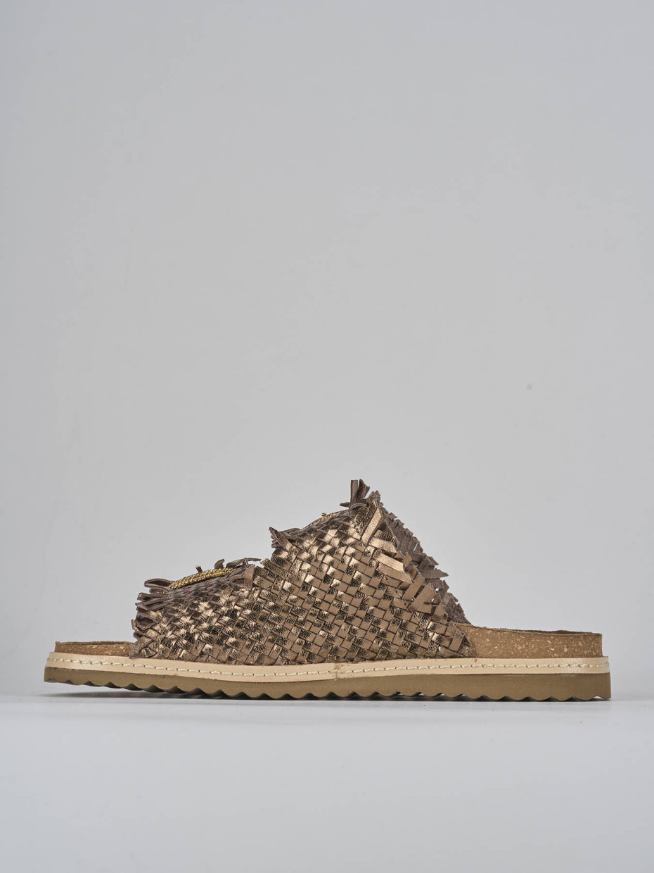 Ciabatte pelle bronzo