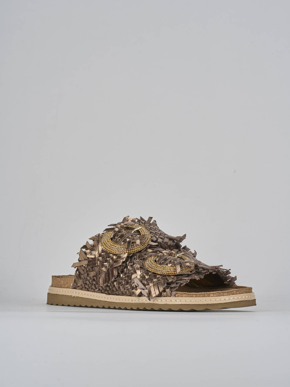 Ciabatte pelle bronzo