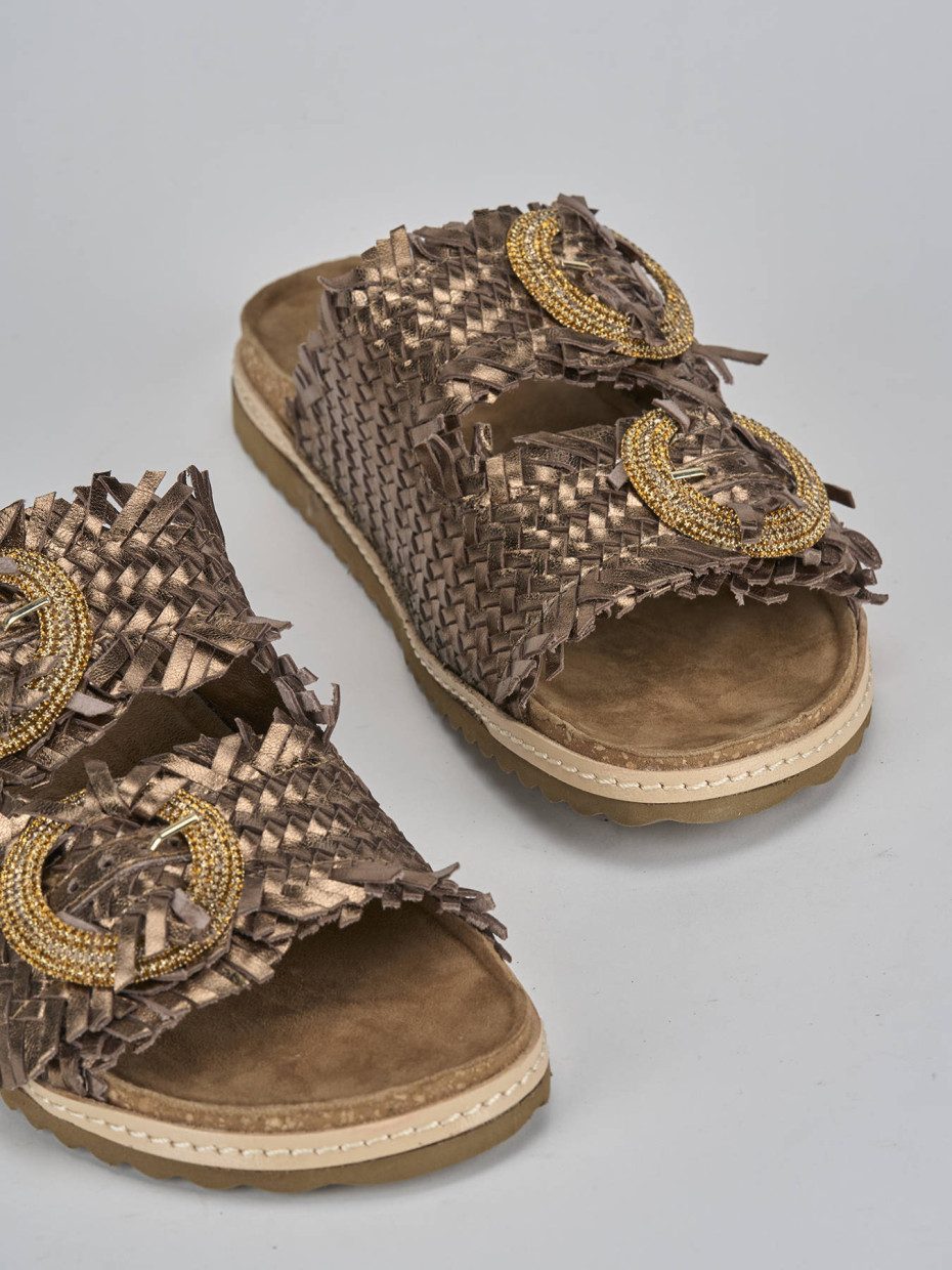 Ciabatte pelle bronzo