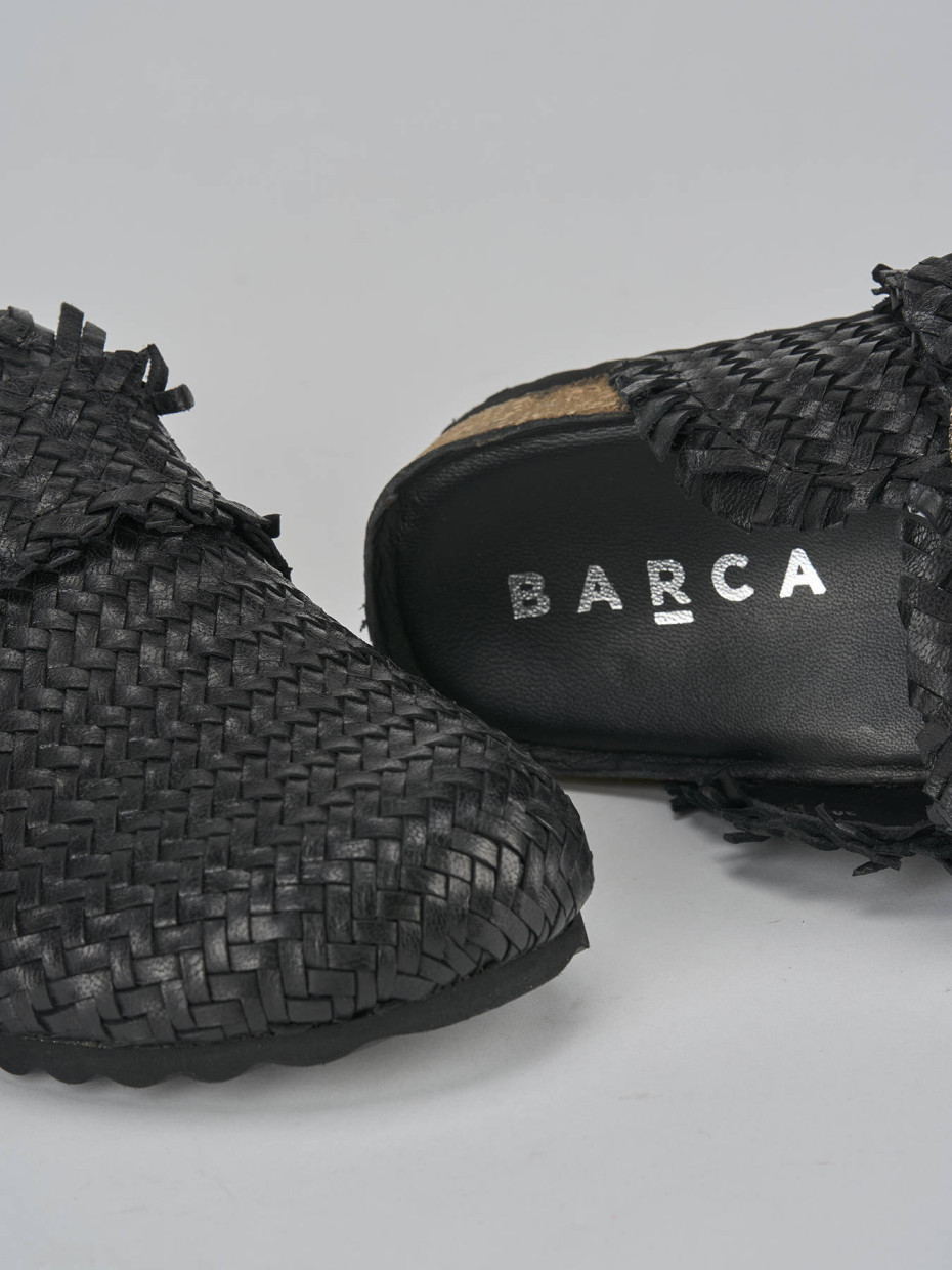 Sabot pelle nero Barca Stores