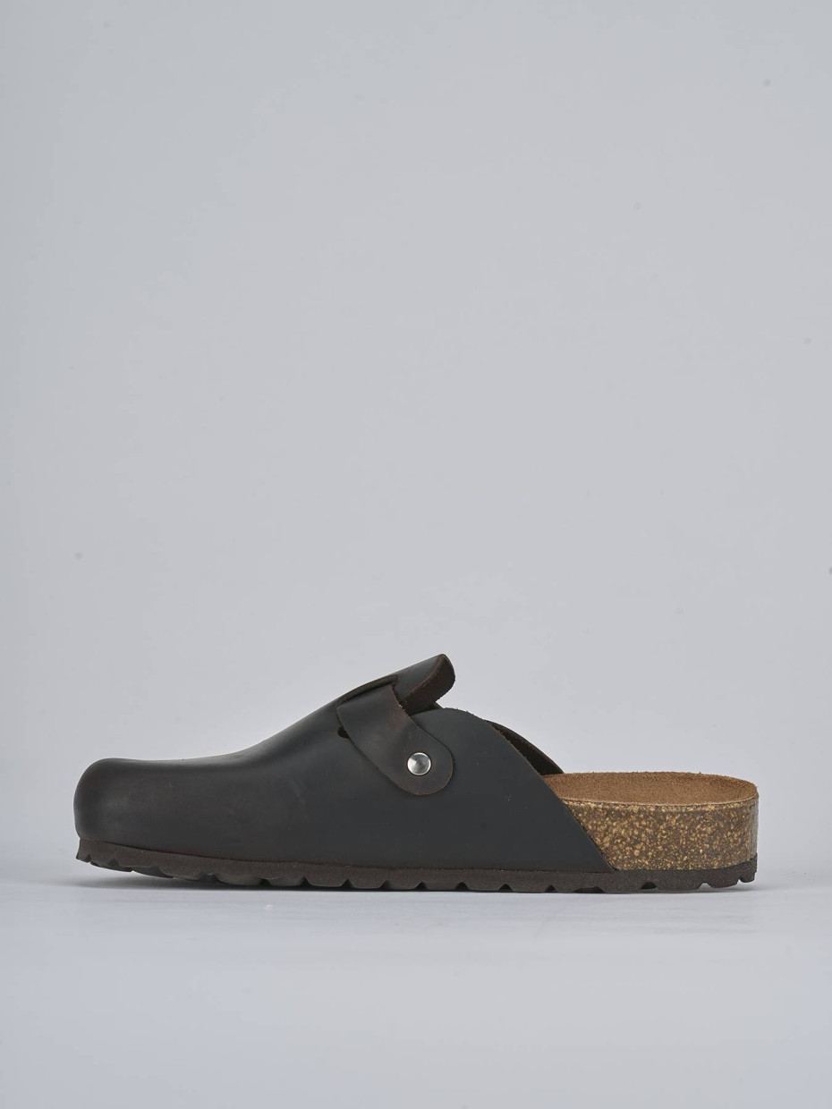 Sabot tacco 1cm pelle testa