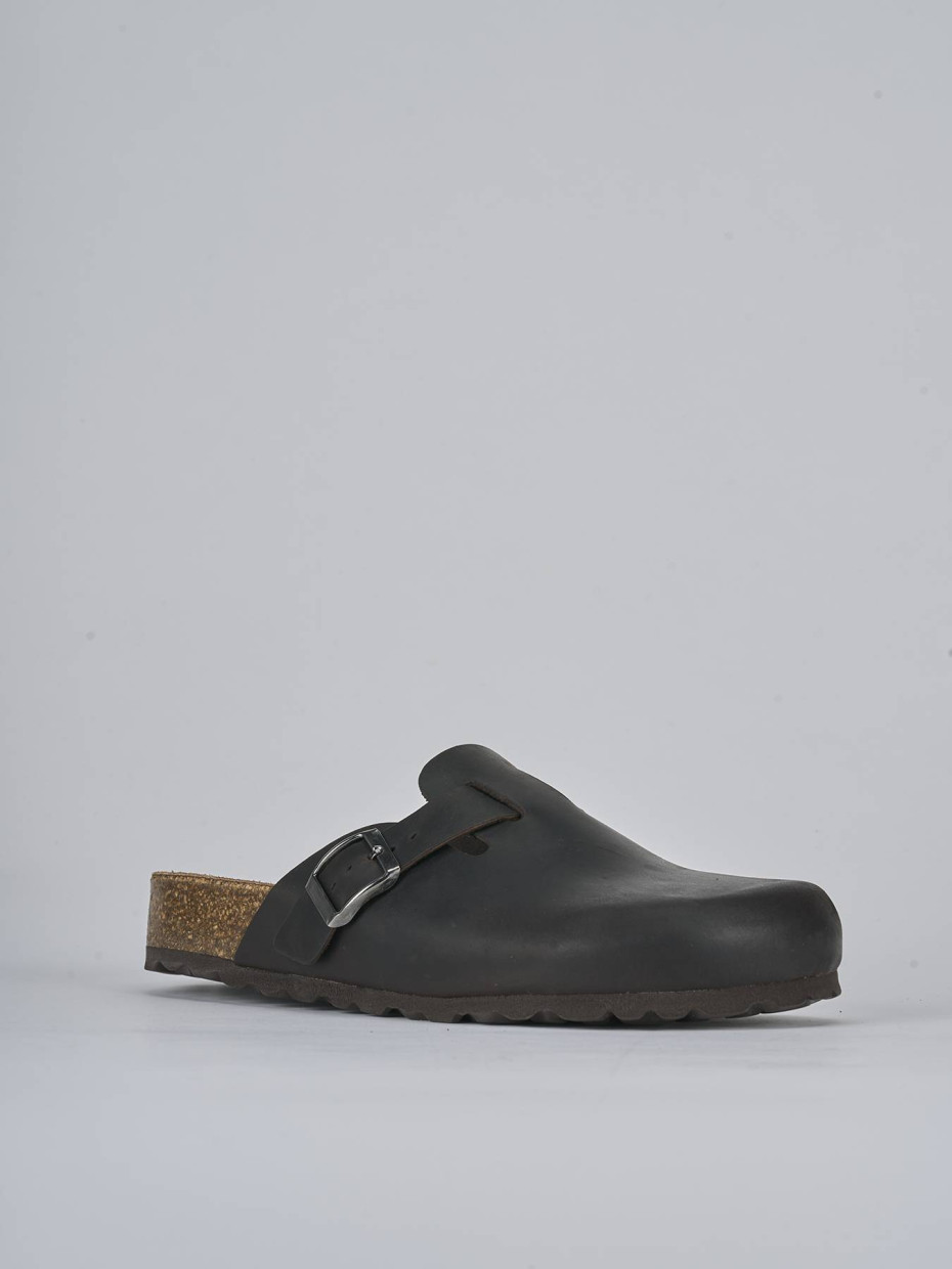 Sabot tacco 1cm pelle testa