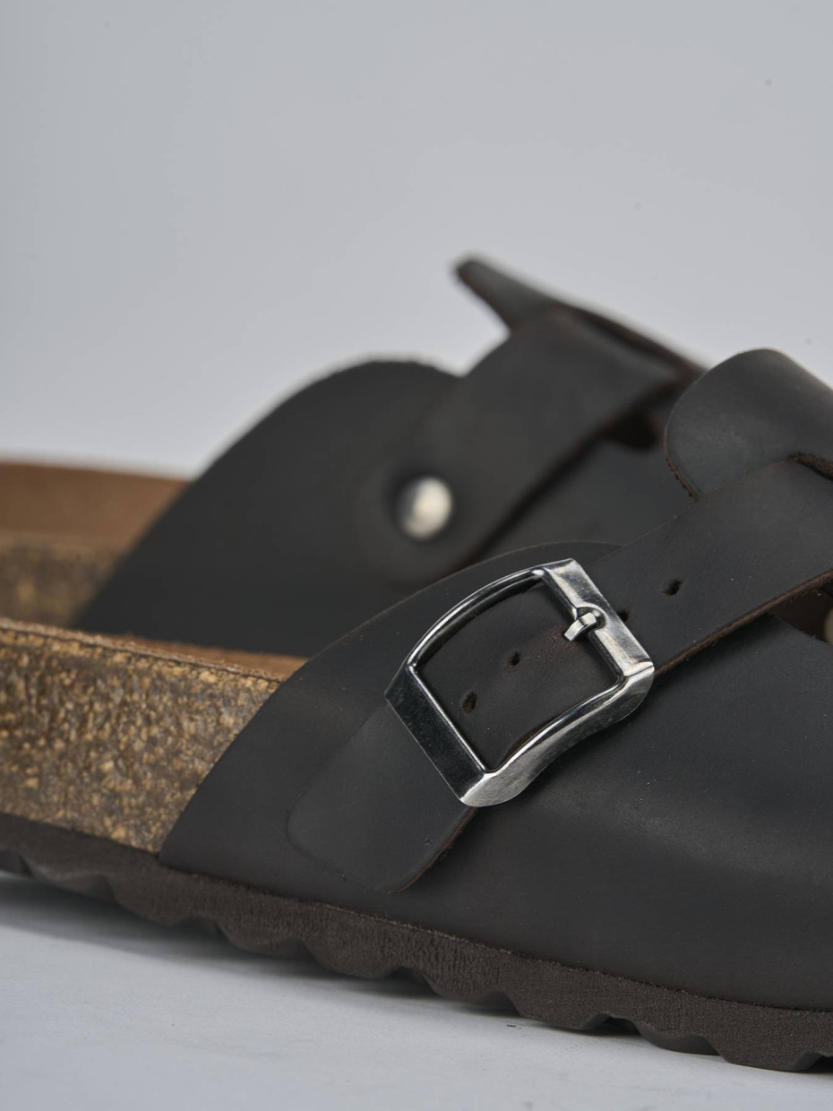 Sabot tacco 1cm pelle testa