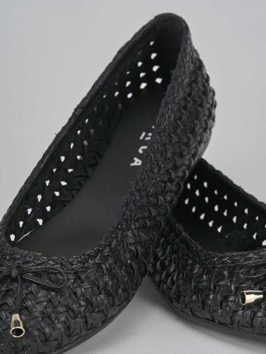 Ballerine tacco 1cm pelle nero